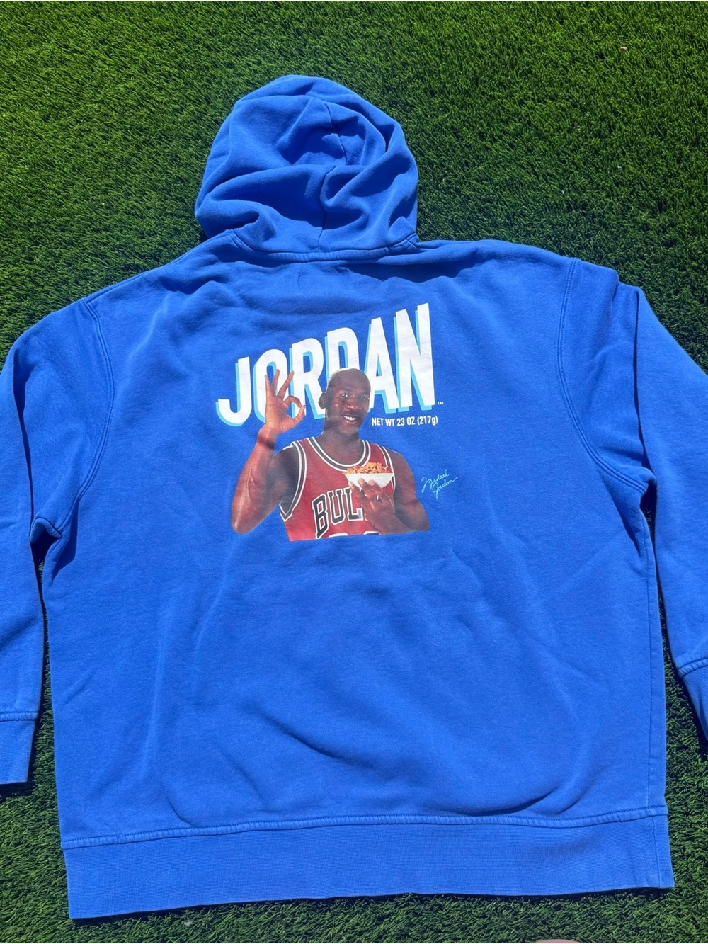 Jordan Flight MVP Blue Pullover with Red Jumpman Logo